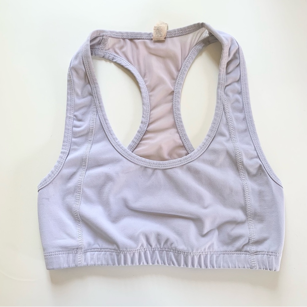 Alo Blueish Gray Racer Back Sports Bra US Medium